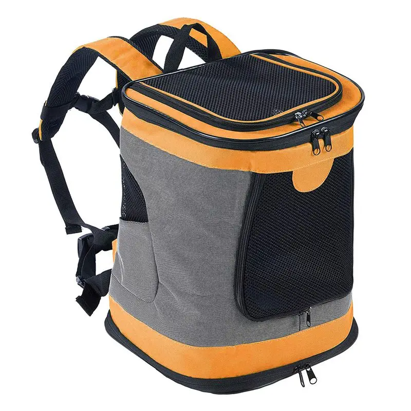 

Pet Carrier Backpack For Small Medium Dogs Cats, Airline Approved Bag With Mesh Windows For Travel, Hiking, Outdoor