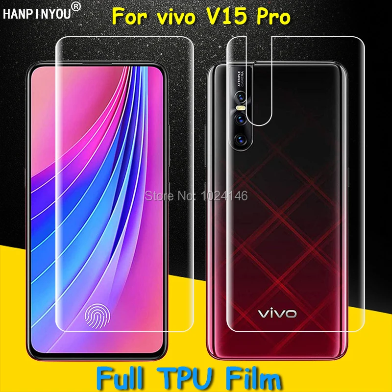 Защитная пленка из мягкого ТПУ с полным покрытием для vivo V15 Pro 6 39 &quot изогнутые