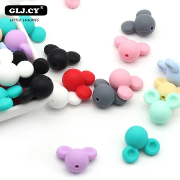

New Cute Accessories 10pcs-20pcs Mini Mickey Style Silicone Beads BPA Free DIY Baby Care Bracelet Children Pacifier