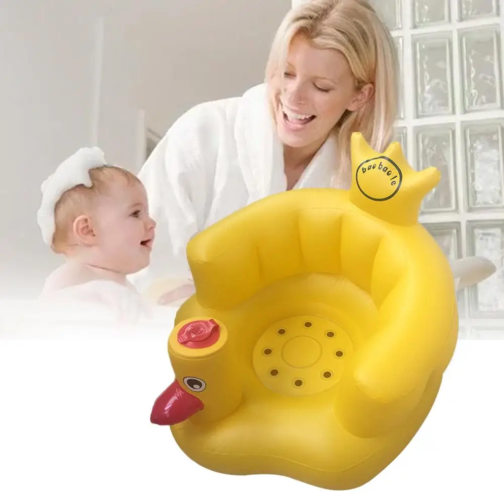 

Baby Inflatable Chair PVC Kids Seat Sofa Yellow Green Bath Seats Dining Pushchair Infant Portable Play Game Mat Sofa Learn Stool