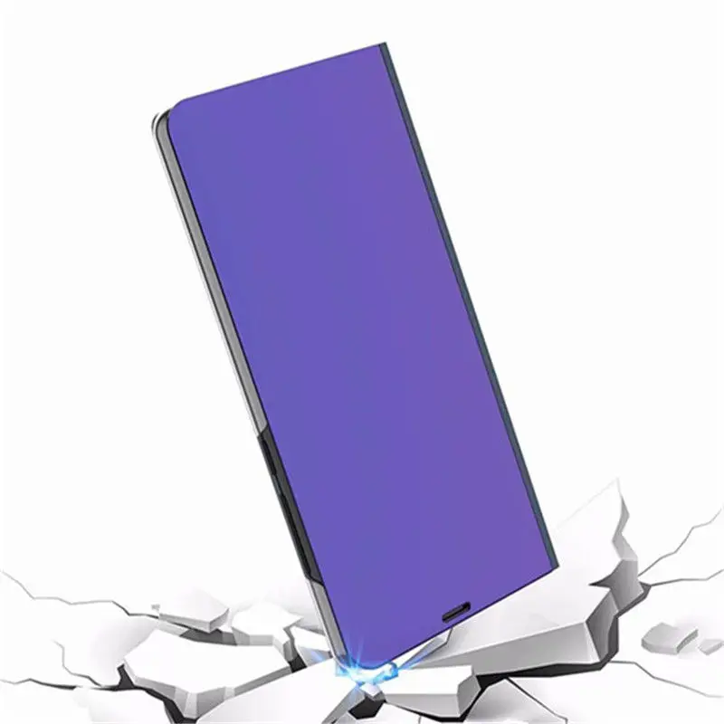Роскошный прозрачный зеркальный кожаный флип чехол с подставкой для Huawei Honor 7c 7A V10