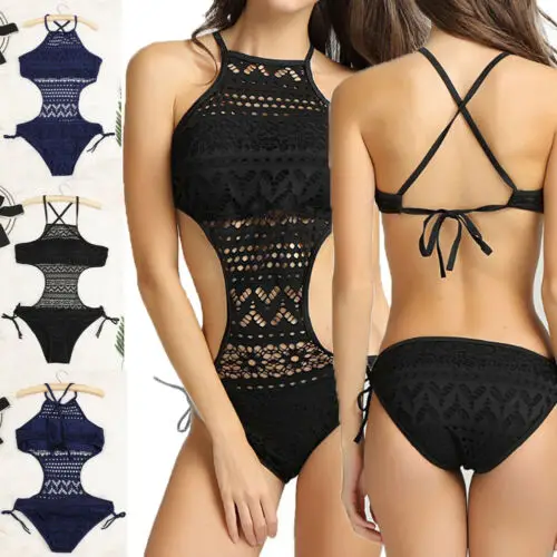 

GLANE Women One-piece Sexy Swimsuit Lady Summer Swimwear Push-Up Bikini Monokini Bathing Suit USA Beachwear