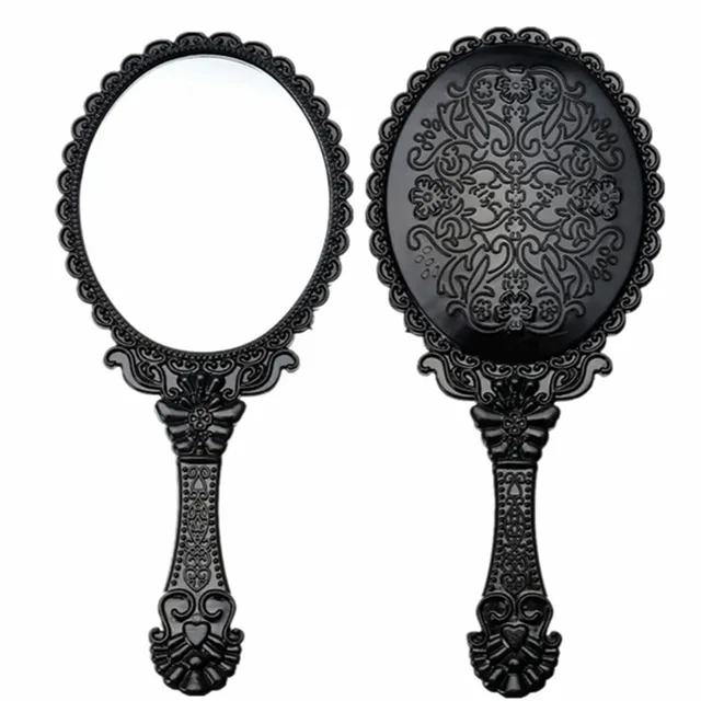 $US $3.47  Retro Pattern Handle Makeup Mirror Portable Lace Hand Held Make Mirrors Cosmecti Beauty Makeup