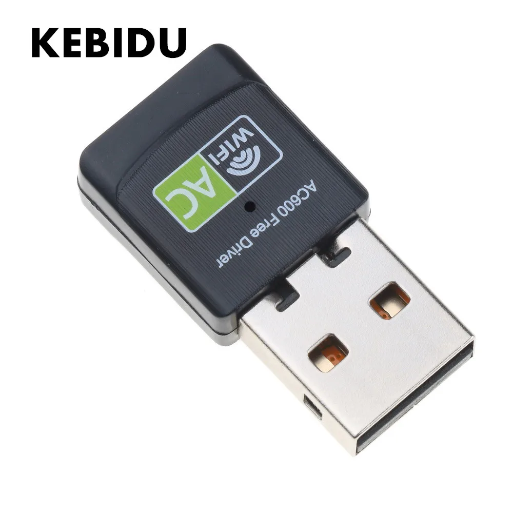 

KEBIDU 2.4GHz 5GHz 600Mbps Mini USB Wireless Wifi Adapter Wireless LAN Network Card 802.11n/g/b WiFi Receiver Adaptador