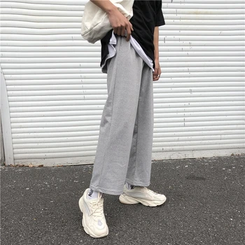 

Spring New Pants Men Fashion Solid Color Straight Casual Trousers Man Streetwear Trend Wild Hip Hop Loose Suit Pants M-2XL