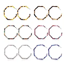 Женские Модные Акриловые серьги нерегулярные Черепаховые сережки в виде ракушек серьги-кольца из смолы