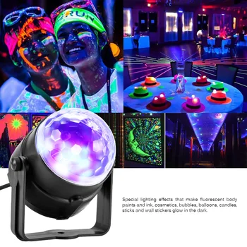 

Led Disco Light Stage Lights DJ Disco Ball Lumiere Sound Activated Laser Projector Effect Lamp Light Music Christmas Party