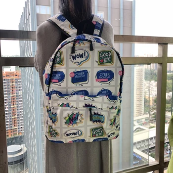 

IVYYE Ideas Word Fashion Oxford Backpacks Rucksacks Cartoon Backpack Casual Student Schoolbags travel Knapsack Unisex New