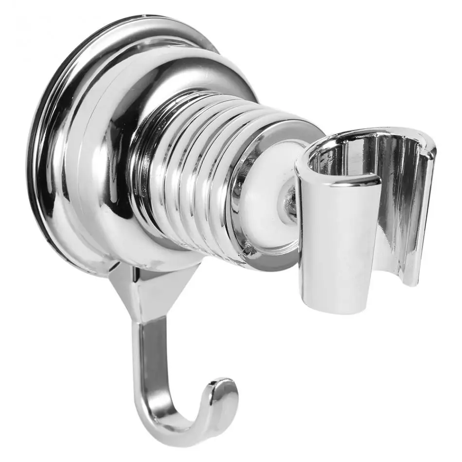 

360 Degree Attached Adjustable Bathroom Shower Head Base Bracket Holder Support w/ Sucker ABS Wall Mounted Showerhead Seat