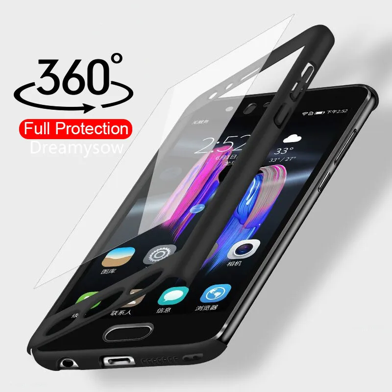 

360 Full Protection Case For Samsung Galaxy J4 J6 Plus 2018 PC Shockproof Cover For Samsung A750 A6 A8 Plus 2018 A30 Case Glass