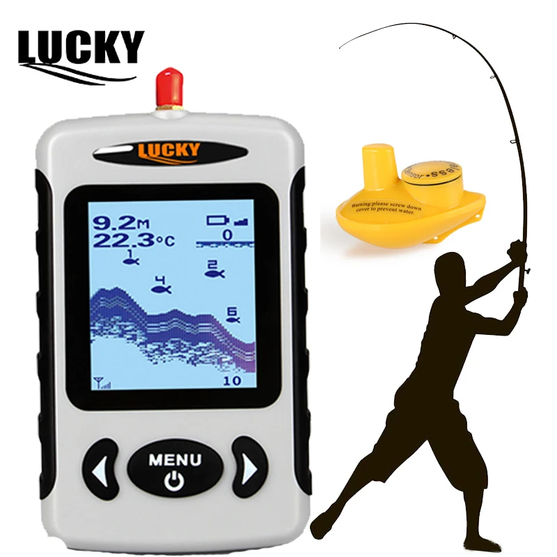 

Lucky Ice Fishing Fish Finder Wireless Depth Finder Wireless Fishfinder Sounder Alarm Fishing finder Sonar Sensor FFW718