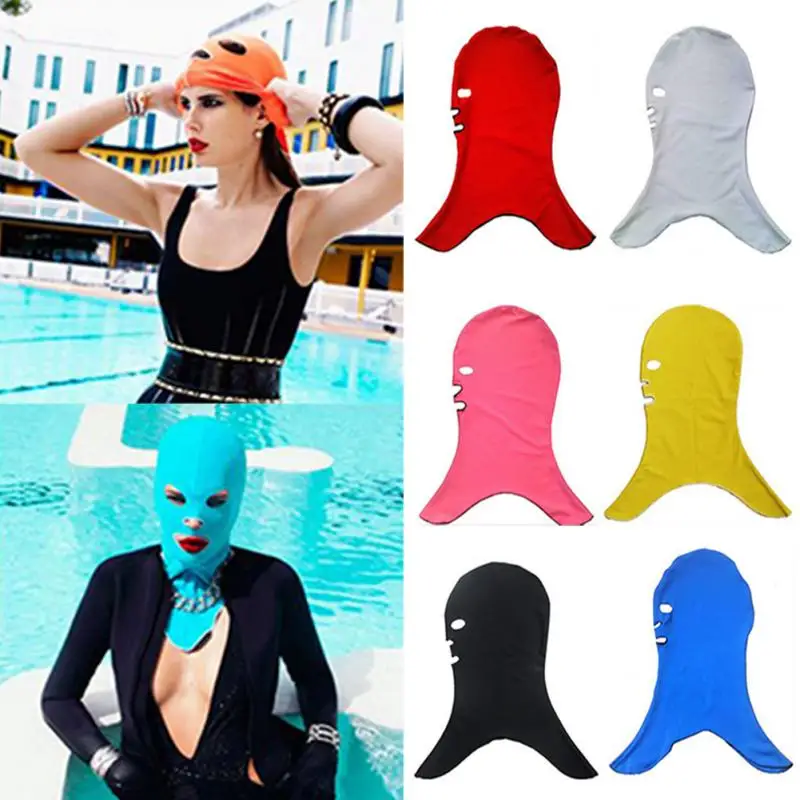 Summer Swimming Jellyfish Cap Swimming Mask Head Anti UV Sun Protection