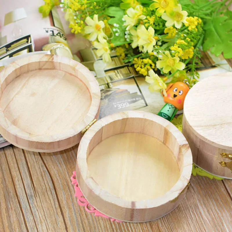 

1Pcs Square Rectangle Round Gift Packing Vintage Home Storage Boxes Handmade Craft Multifunction Jewelry Case Wooden Box