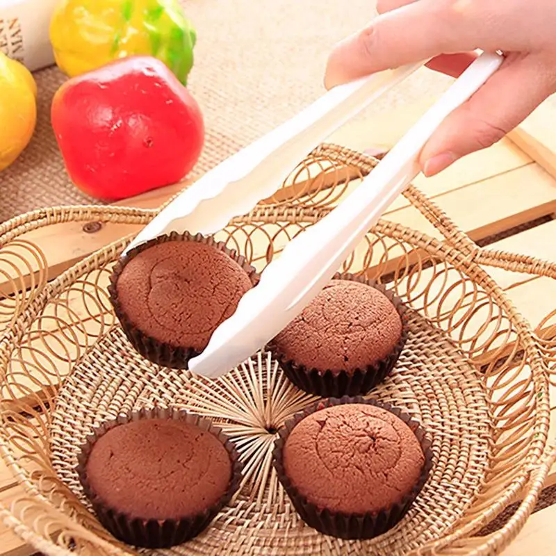 

Portable Practical Silicone Cooking Salad Food Tongs Cooking Clamp Buffet Bread Pastry Clip Serving BBQ Tongs Kitchen Utensils