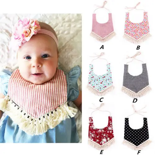 

Baby Boy Girl Kids Bibs Waterproof Saliva Towel Cartoon Bib Feeding Bandana Burp Cloths 6 Colors Available