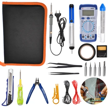 

20 in 1 60W Adjustable Temperature Electronic Soldering Iron Kit Welding Repairing Tool Set