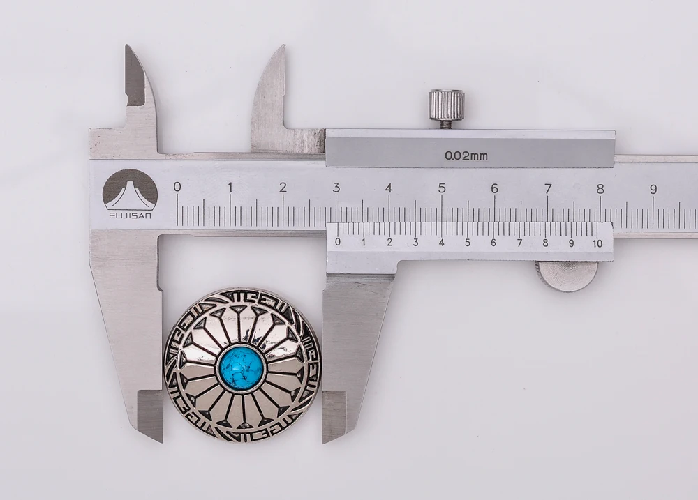 10 шт. 30X30 мм Западный Бирюзовый цветочный ковбой ремесло седла ремонт кнопки заклепки Шпильки для сумки ремень кожевенное ремесло