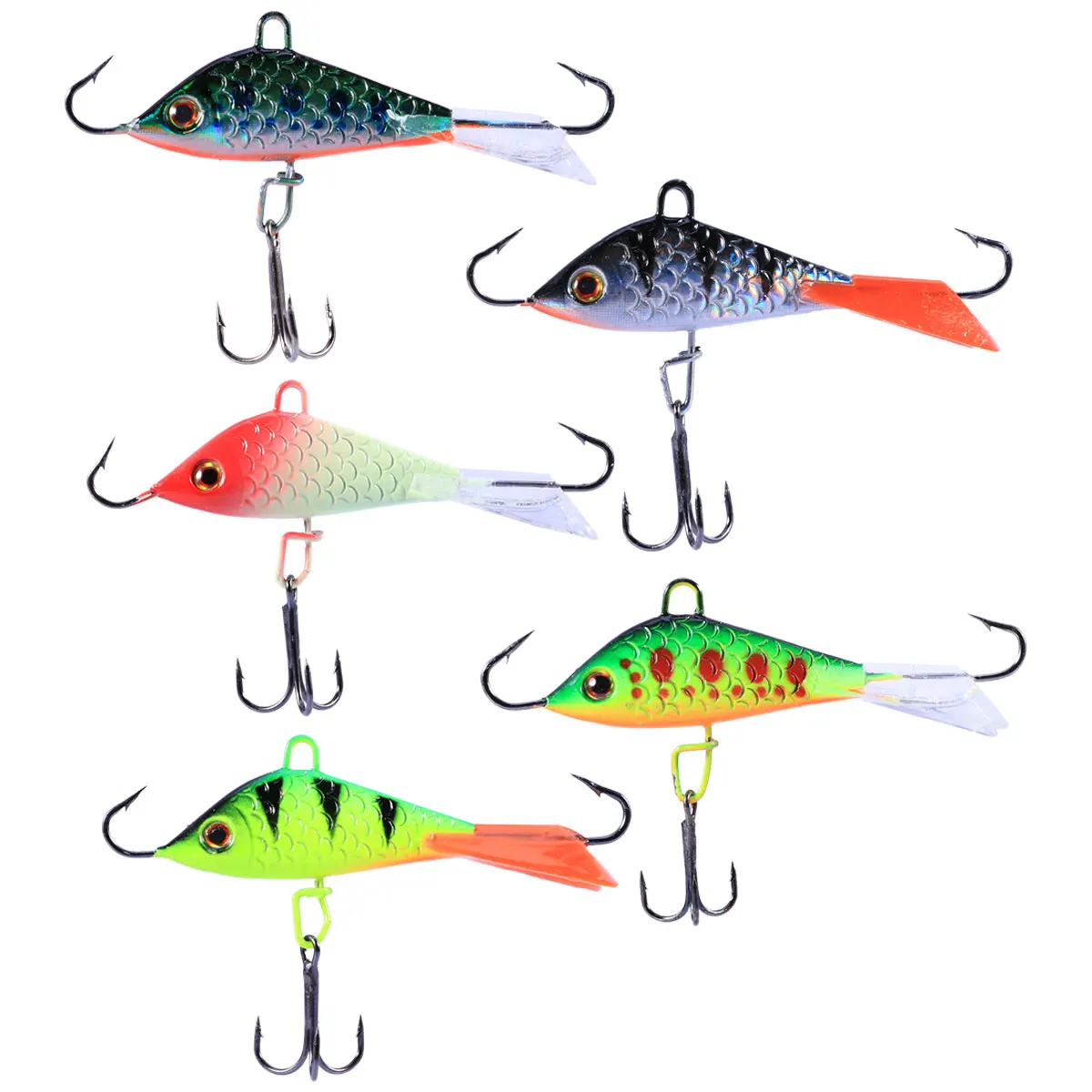 5Pc Fishing Lure Life like Flexible Artificial Bait Hooks Fishing