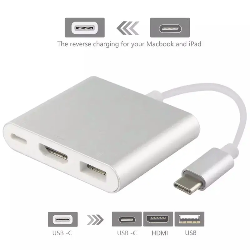 USB C HUB HDMI адаптер для Macbook Pro Type Hub Hdmi 4K 3 0 порт с быстрой доставкой | Электроника