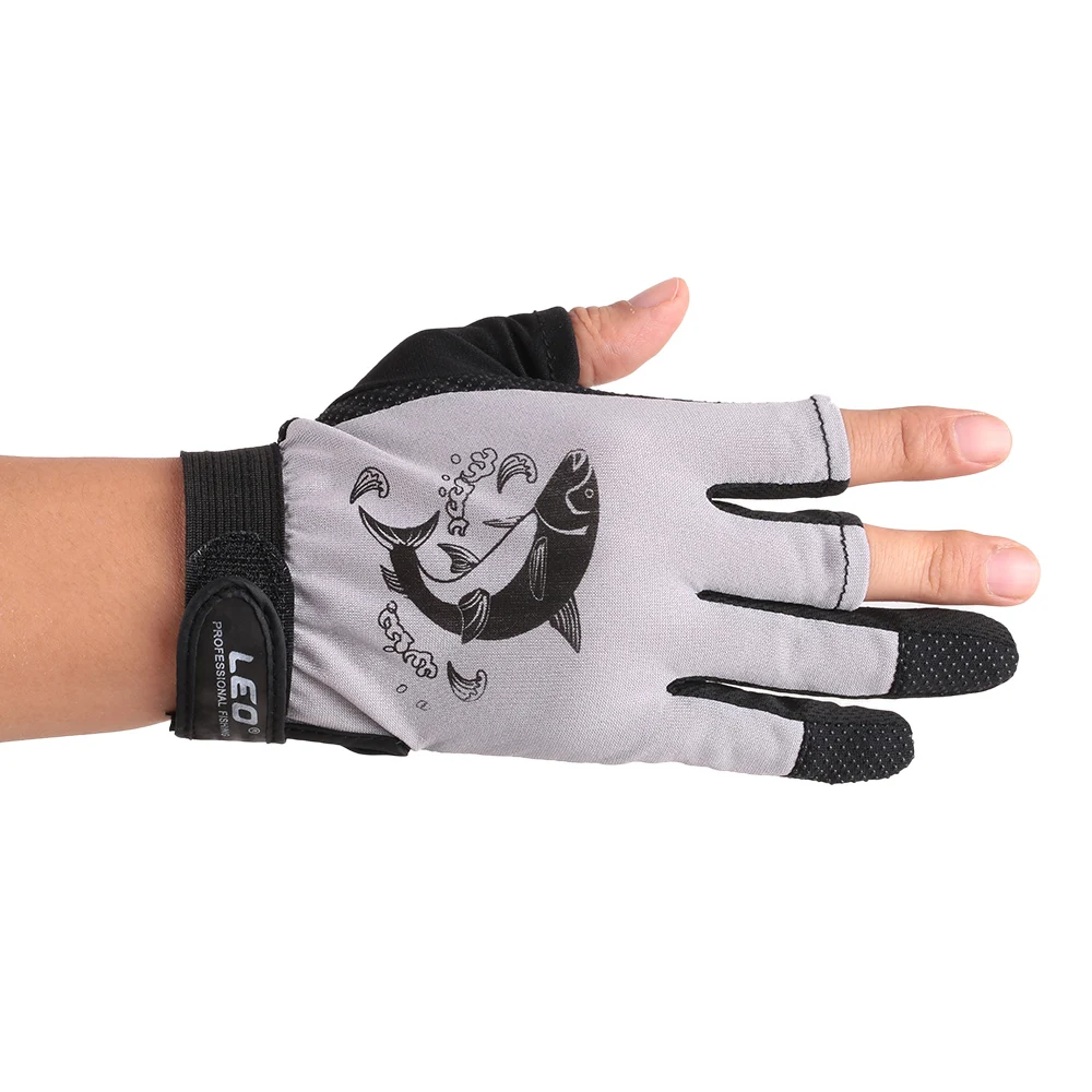 Перчатки для рыбалки дышащая 3 пальцев Защитные перчатки для зимней рыбалки дышащий Быстросохнущий анти-слип спортивные перчатки без пальцев