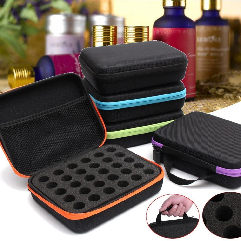 

30 Slots Essential Oil Bottle Carry Case Storage Bags Foldable Holder Storage Aromatherapy Hand Bag Container Organizer