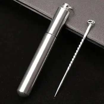 

Handmade Portable Toothpick Box Advanced Sterling Silver Toothpick Holder Portable Fashion Toothpick Box Home Accessories