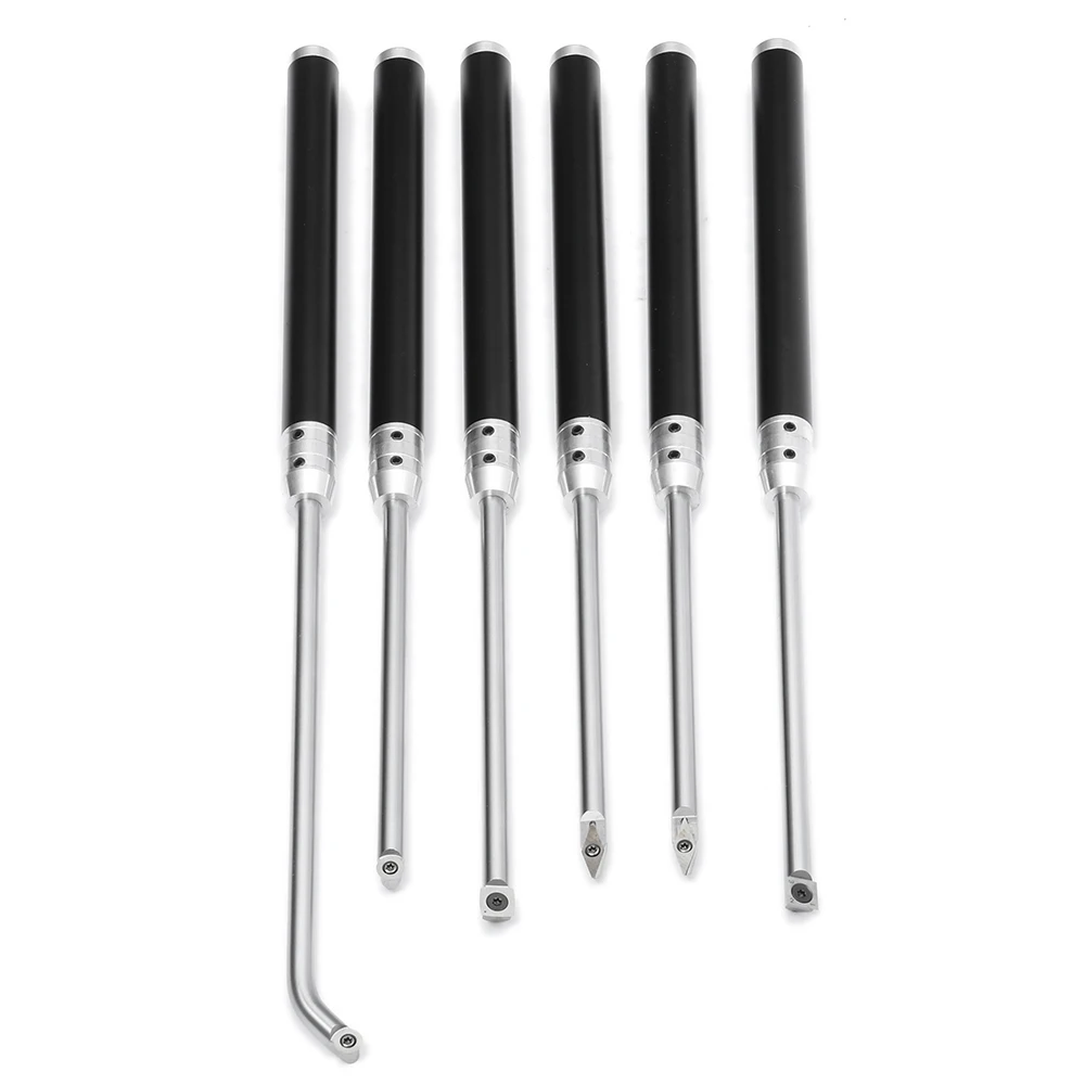 

Wood Turning Tool with Aluminum Alloy Handle and Carbide Insert Cutter Round Shank Woodworking