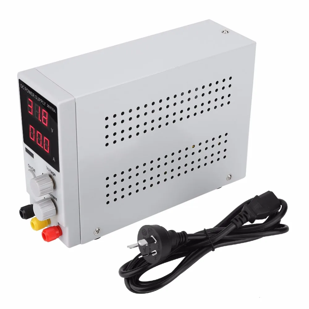 

0-30V 0-10A Adjustable Digital Display DC Power Supply Switching Power Source AC110/220V Input Professional