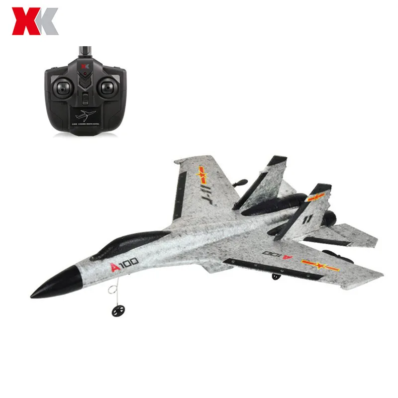 

New Arrivals XK A100-J11 EPP 340mm Wingspan 2.4G 3CH RC Airplane Fixed Wing Aircraft Built-in Gyro Grey