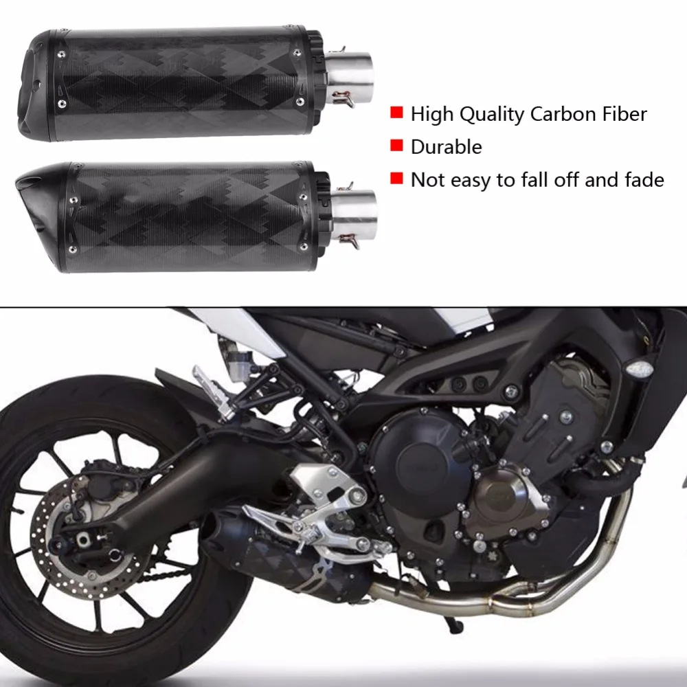 

Motorcycle Exhaust Muffler Tailpipe for USA Two Brothers HONDA YAMAHA SUZUKI Carbon Fiber Motorcycle Accessories