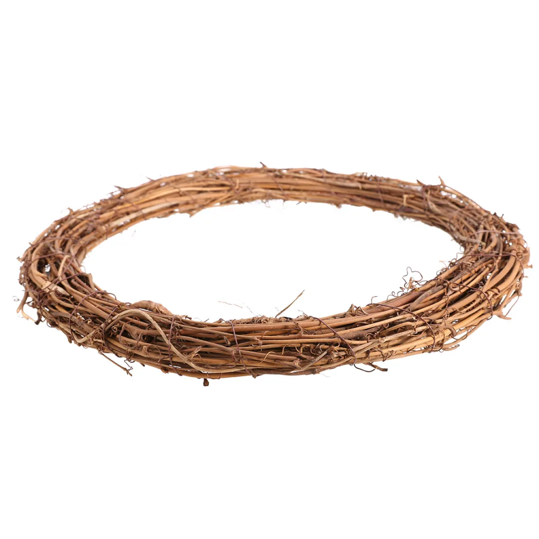 

10CM New Immortal Natural Wreath Decor DIY Festival Dried Rattan Wreath Garland For Christmas Easter Garden Door Wall Decor
