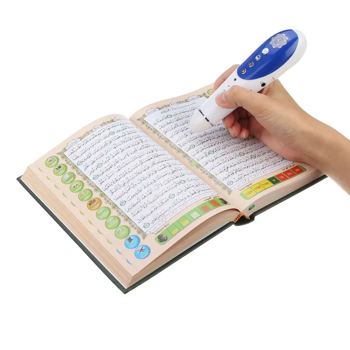 NEW 8GB Digital Quran Pen Reader 23 Languages Digital Quran Reader Pen Speaker Recite FM MP3 TF With 6 Books