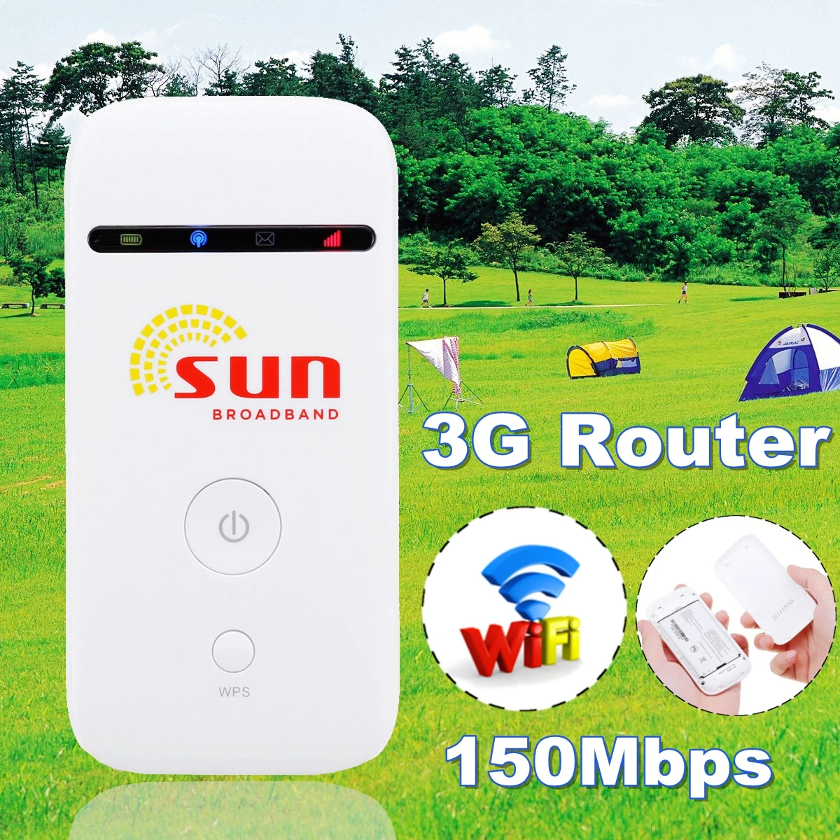 

3G Wireless Router Mobile Hotspot Modem OLED Screen Display 3 LED Light Indicators Support 10 Users for Car Home Mobile Travel