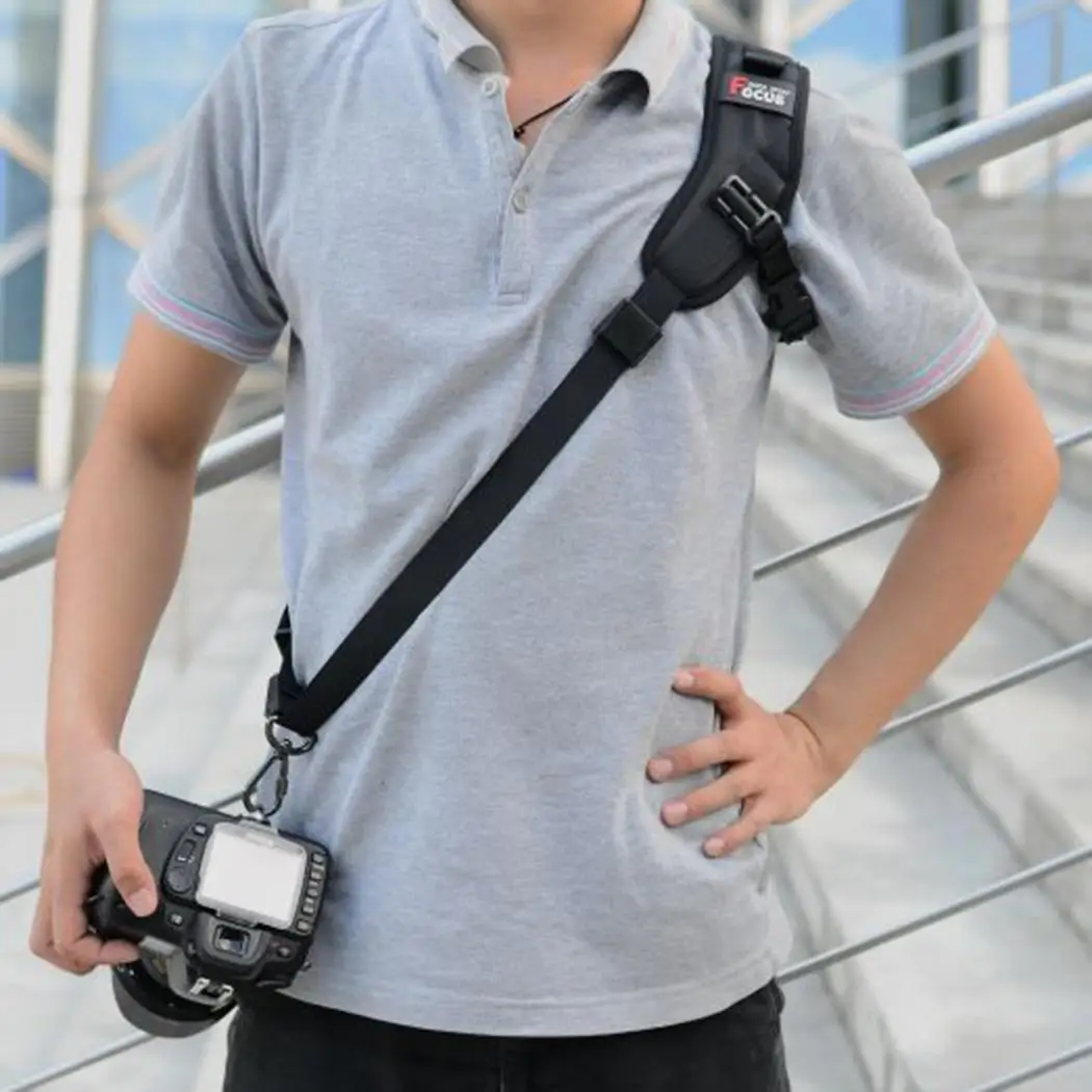 

Portable Focus Quick SLR Camera Shoulder Black Travel, Photography About 40-150cm Strap