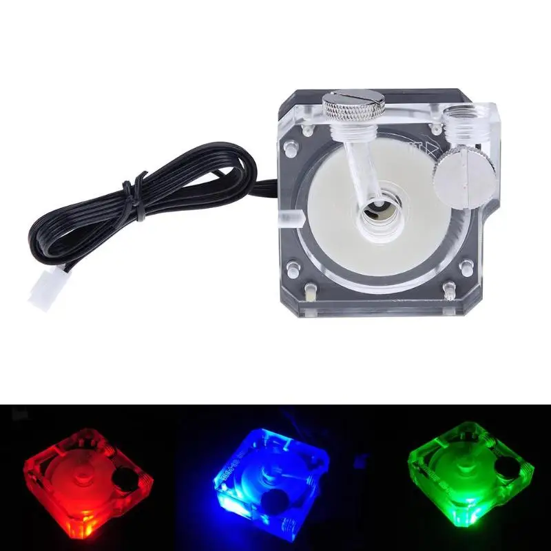 

Super Silent Water Circulation Pump 12V 450L/h Acrylic G1/4 thread tube connector 4pin pumpfor PC Water Cooling System