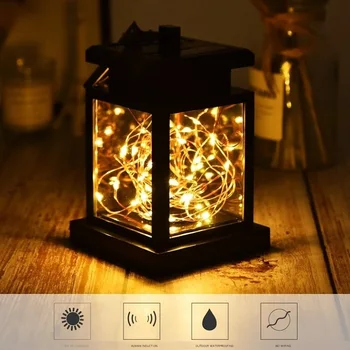 

LED Solar Star String Light Outdoor Garden Waterproof Solar Panel Flashing Star Light String Villa Landscape Hanging Night Light
