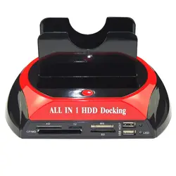 3,5 дюймов HDD док-станция дюймов 2,0 дюймов IDE SATA Dual USB 2,5 клон жесткий диск кардридер