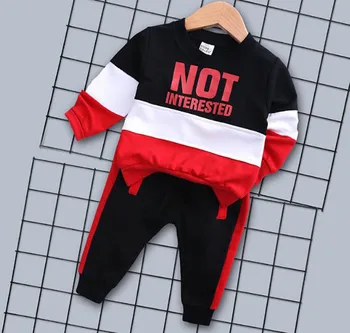 

Baby suit fashion spliced baby spring and autumn sets