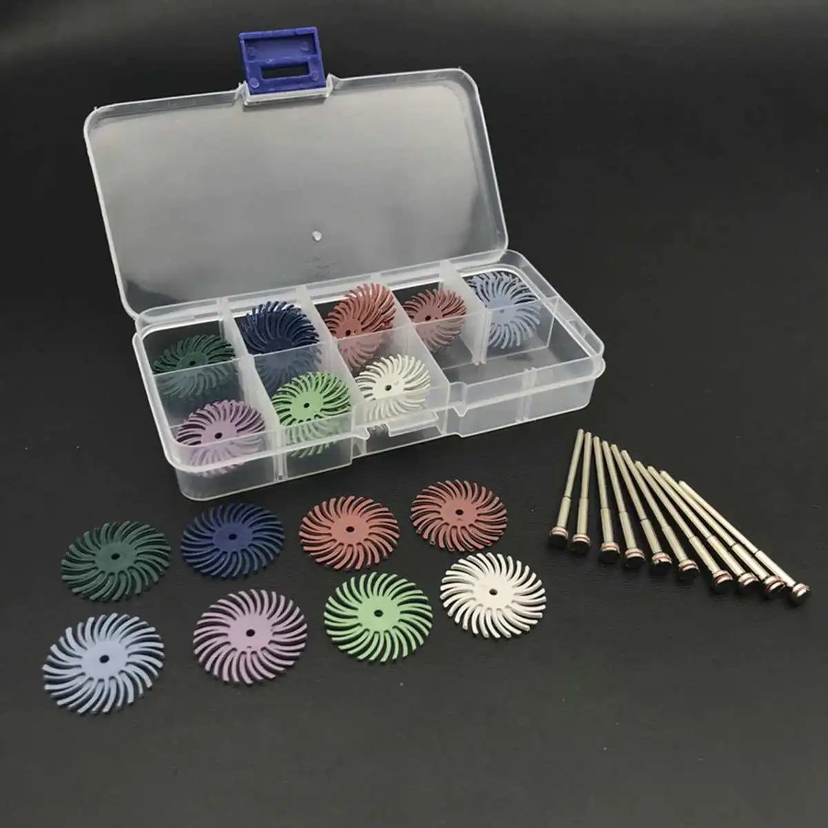 

40pcs Dental Composite Spiral Finishing Polishing Disc Wheel +10pcs Dental Lab Polishing Shank Mandrel 2.35mm