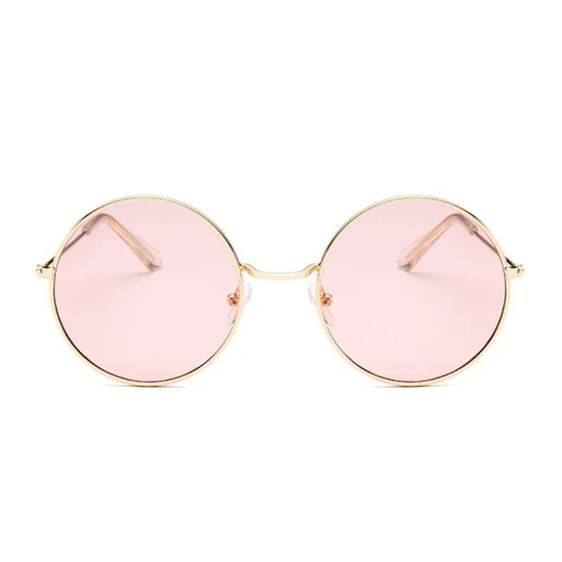 Маленькие круглые солнцезащитные очки для женщин, известный бренд, дизайнерские Винтажные Солнцезащитные очки для женщин, Ретро стиль, индивидуальные металлические очки