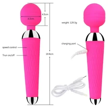 Vibrator Magic Wand Sex Products Speed Adjustable Clitoris Stimulator G-spot Waterproof Sex Toys for Women AV Stick