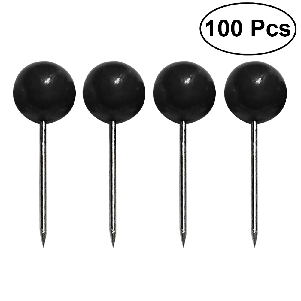 

100Pcs Push Pins Round Ball Head Map Tacks with Stainless Point for Office Home Crafts DIY Marking