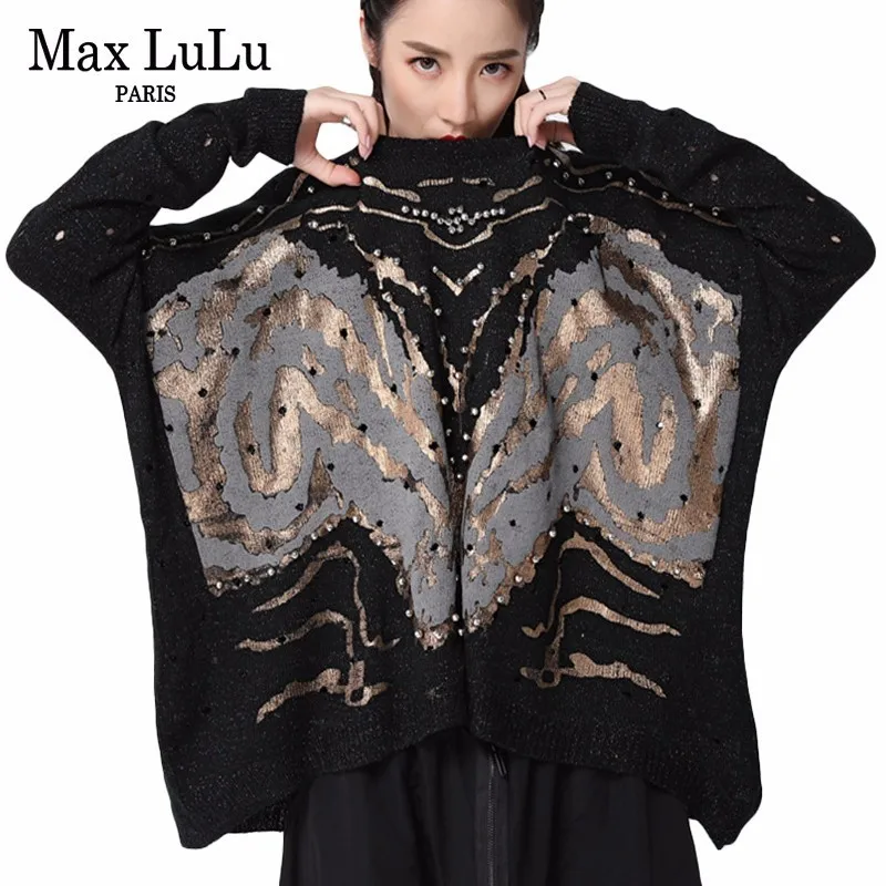 

Max LuLu 2019 Luxury Korean Style Ladies Knitted Punk Clothes Women Ugly Christmas Sweater Oversized Jumper Female Pullover Ropa