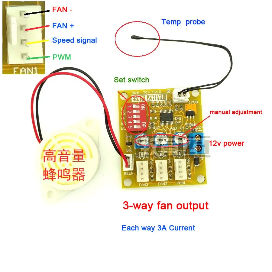 Dc 12v 3 Way 4 Wire 3a Pwm Pc Cpu Fan Temperature Control Thermostat Speed Integrated Circuits Aliexpress Dc 12v 3 Way 4 Wire 3a Pwm Pc Cpu Fan Temperature Control Thermostat Speed Integrated Circuits Aliexpress