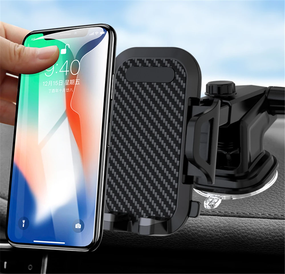 

LUCKY Car Mobile Phone Holder Adjustable Suction Cup Holder Stands Universal Windshield in Car For iPhone 5 X XS MAX XR Phone