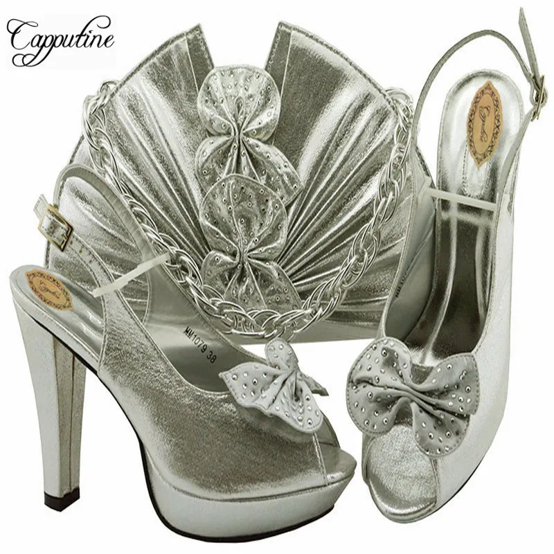 Комплект из итальянских туфель и сумочки высокого качества; модные элегантные женские Вечерние туфли на высоком каблуке и сумочка; 8 цветов ; M1079