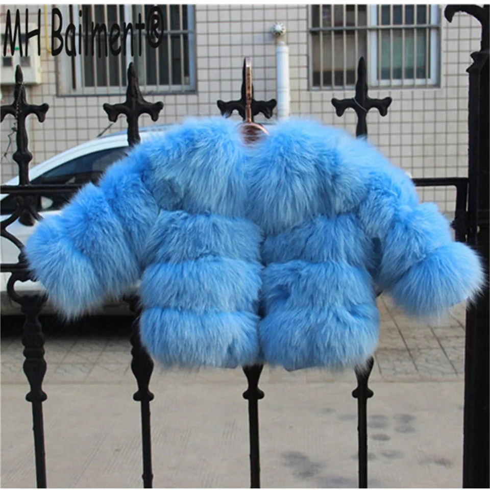 

Children fox fur Coat Real fox Fur Clothing Winter Coat Kids Warm Thick Outerwear Jacket D#1