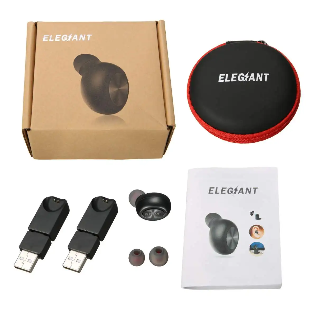 ELEGIANT S10 Магнитный Bluetooth невидимые наушники вкладыши телефонные звонки в режиме