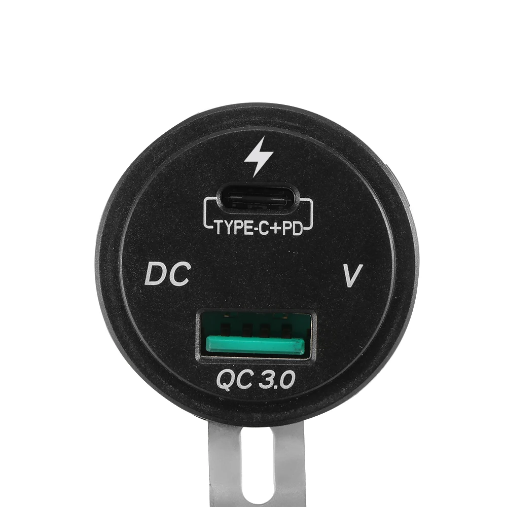 5 V type-C 36 W Автомобильное usb-зарядное устройство адаптер QC3.0 Быстрая зарядка PD быстрое зарядное устройство вольтметр 12-24 V