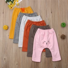 Милые обтягивающие штаны для маленьких мальчиков и девочек с рисунками животных из мультфильмов на возраст от 0 до 24 месяцев Стрейчевые теплые леггинсы для малышей